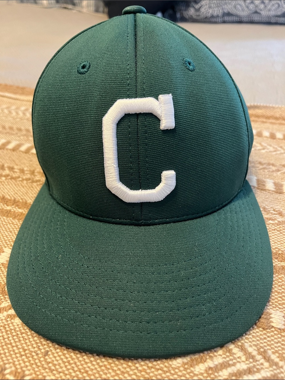 Green Baseball Cap with White 'C' Patch
